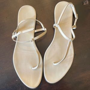 Bally Ivory Pesa T Strap Thong Flip Flop Sandal Size EU 37.5 US 7 Made in Italy